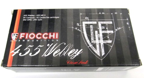 FIOCCHI CARICHE 455 WEBLEY 262 GRS