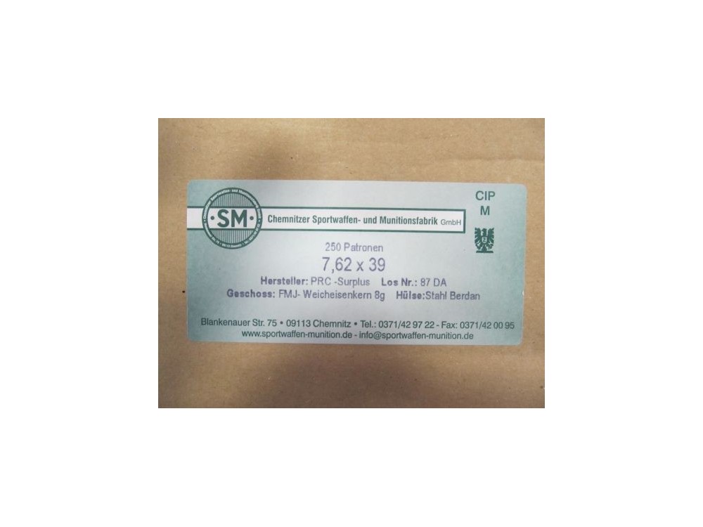 SURPLUS CARICHE CAL 7,62X39 FMJ 123