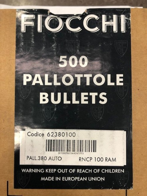 FIOCCHI PALLE RAMATE 380 GR100 RNCP