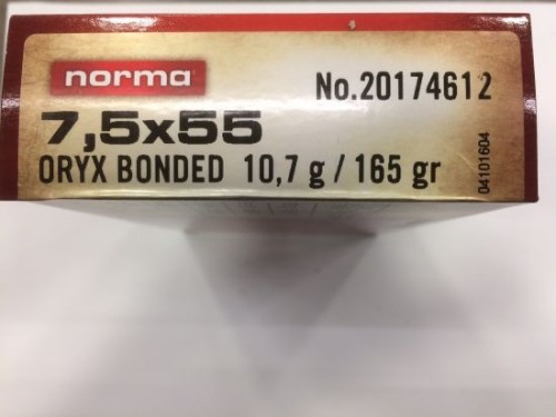 NORMA CARICHE 7,5 X 55 GR 165