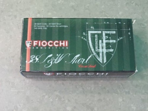 FIOCCHI CARICHE 38 S&W CORTO 145 GR
