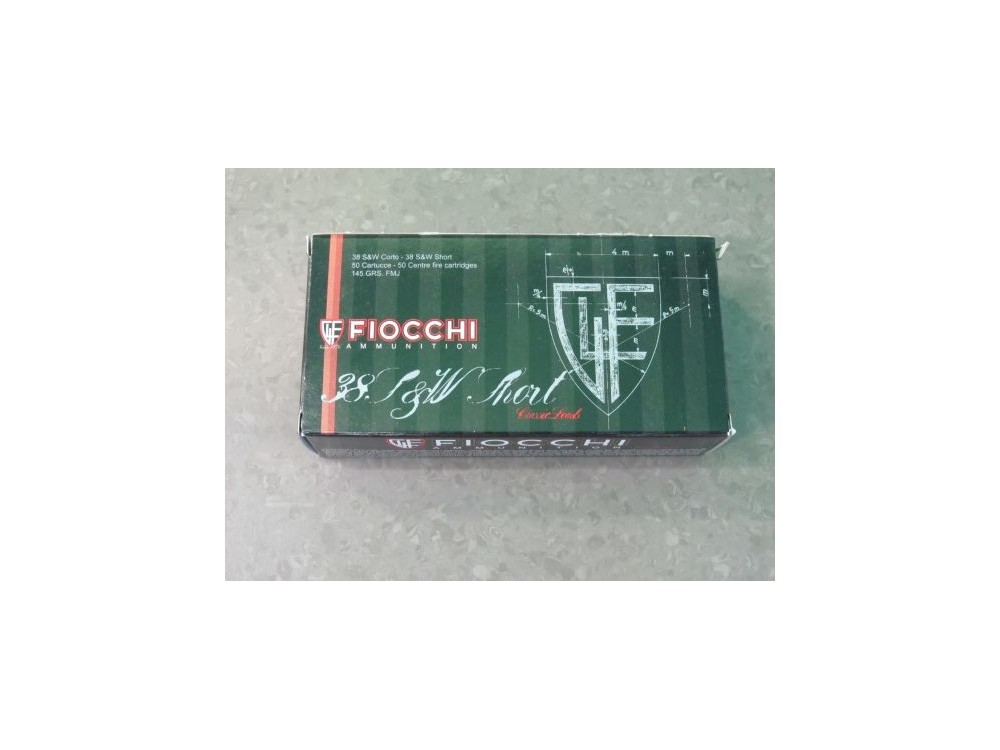 FIOCCHI CARICHE 38 S&W CORTO 145 GR