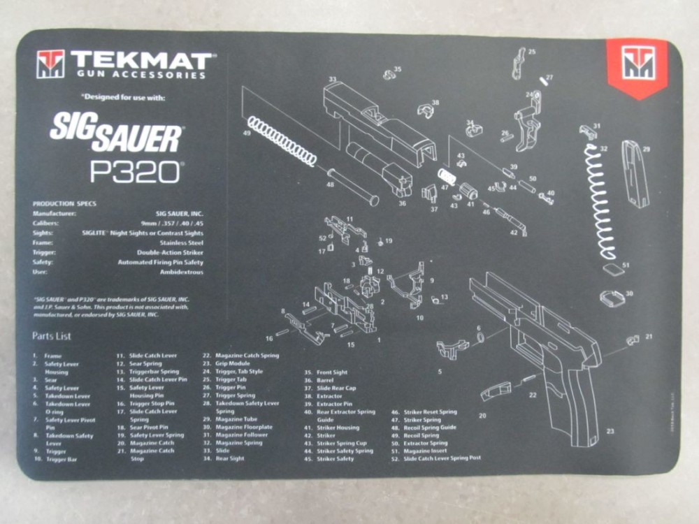 TEKMAT TAPPETINO DA BANCO SIG P 320