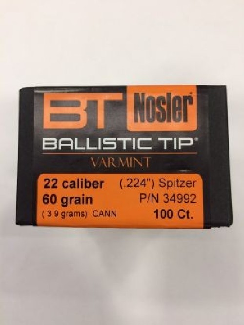 NOSLER B TIP PALLE C22 GR 60 PZ100