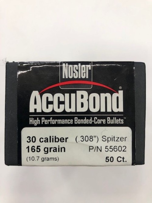 NOSLER ACCUBOND PALLE CAL 30 GR 165