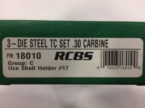 RCBS 3 DIE SET 30M1 CARBINE