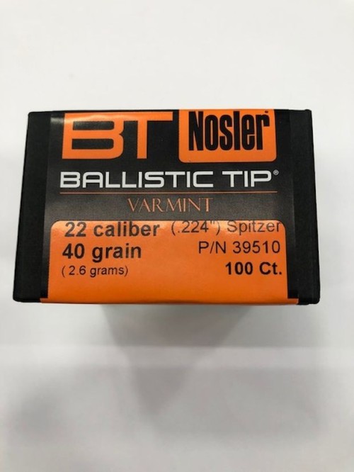 NOSLER B TIP PALLE C 22 GR 40
