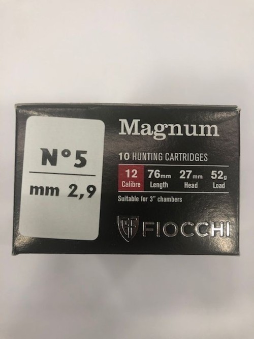 FIOCCHI CARTUCCE C12 PB 5 MAGNUM