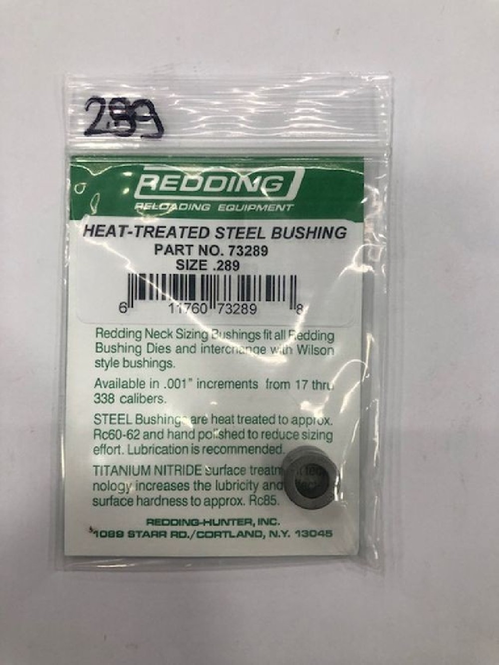 REDDING BUSHING STEEL SIZE 289