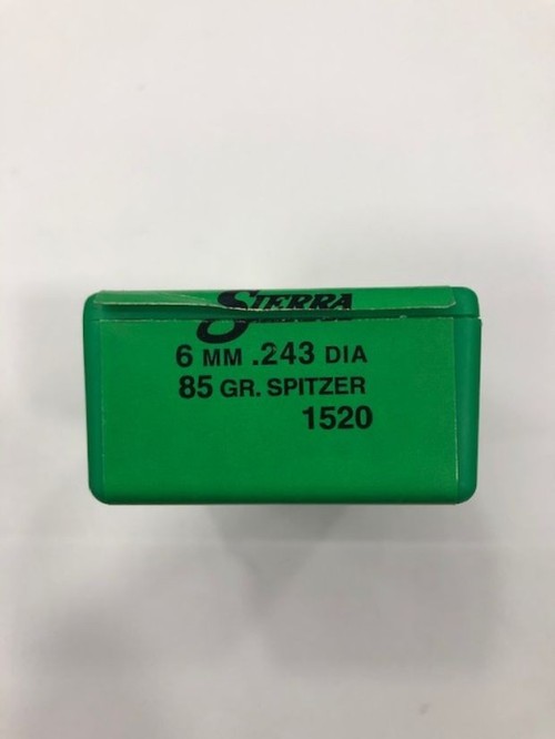 SIERRA PALLE CAL 6MM 85 GR VARMINT
