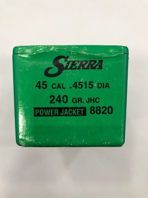 SIERRA PALLE CAL 45 MM 240 GR JHC