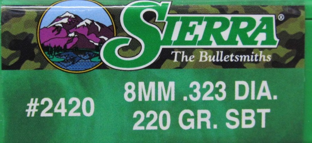 SIERRA PALLE CAL 8MM 220 GR SBT