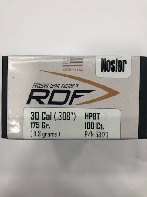 NOSLER RDF 30 175 GR DIA 308 QT 100