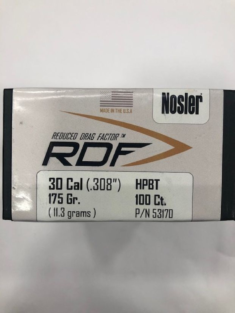 NOSLER RDF 30 175 GR DIA 308 QT 100