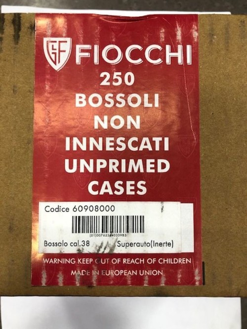 FIOCCHI BOSSOLI 38 SUPER A QT 250