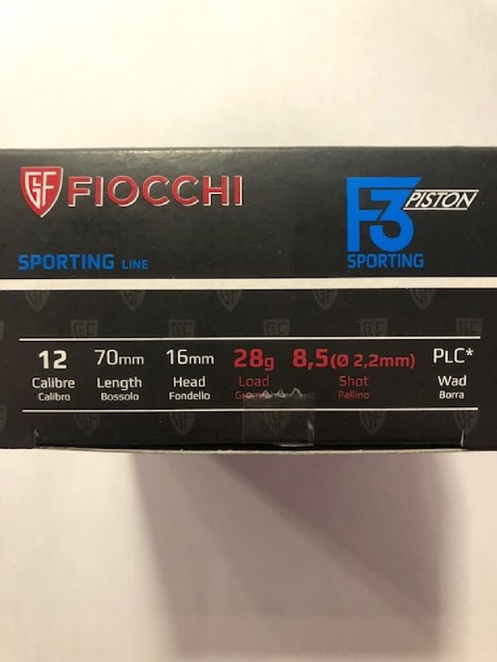FIOCCHI CART F3 PISTON  C12 8 1/2