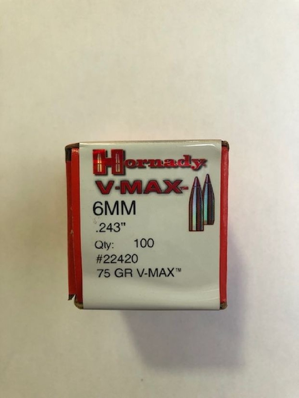HORNADY PALLE 6MM 75GR V-MAX