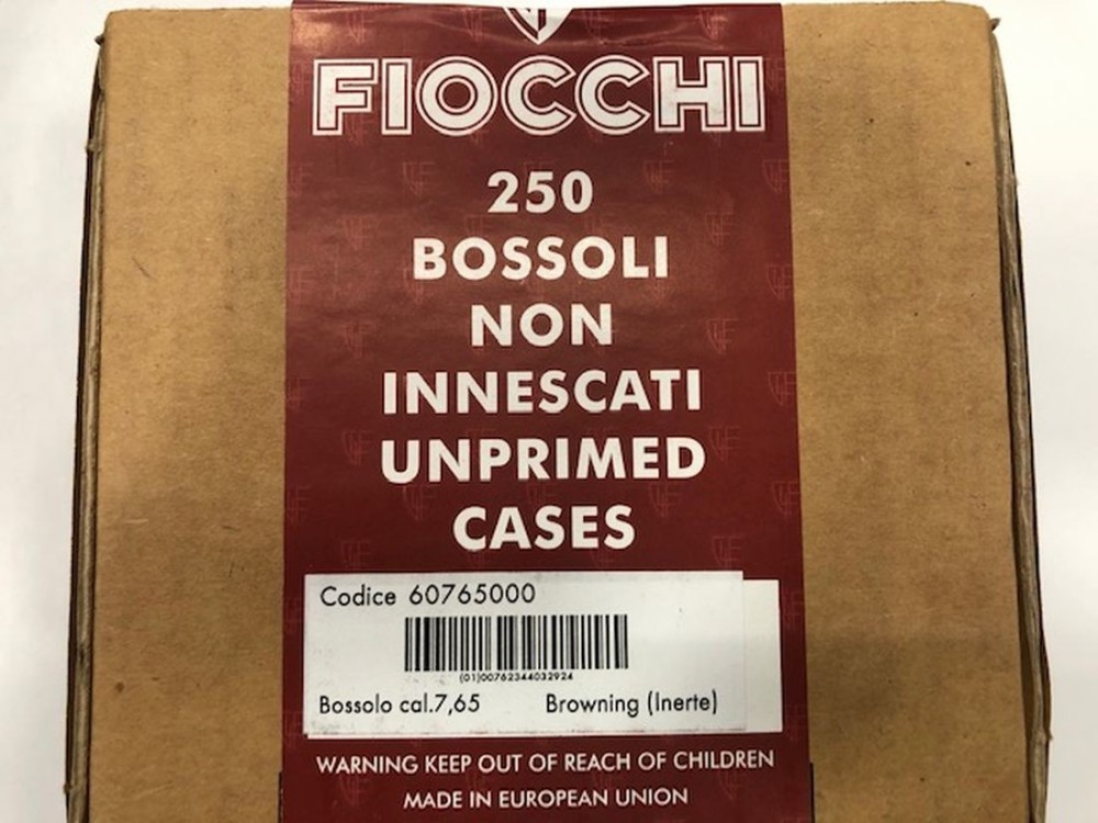 FIOCCHI BOSSOLI 7,65 QT 250