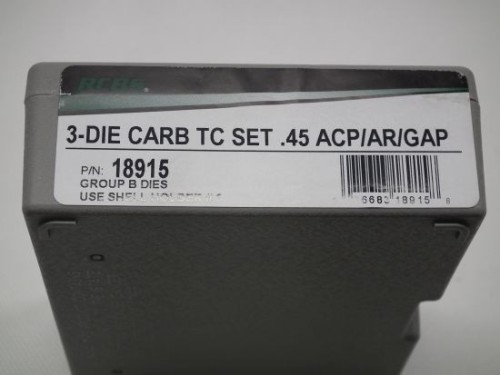 RCBS 3 DIE TC SET 45 ACP CARBIDE