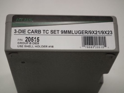 RCBS 3 DIE TC SET 9X19 9X21 CARBIDE