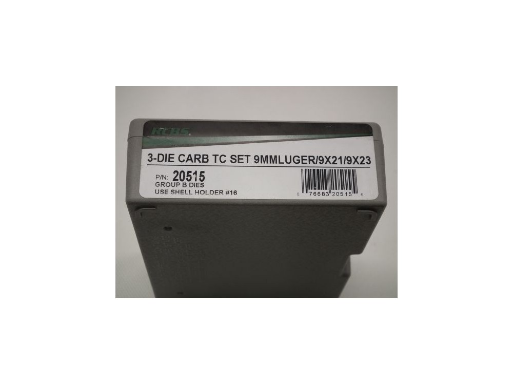 RCBS 3 DIE TC SET 9X19 9X21 CARBIDE