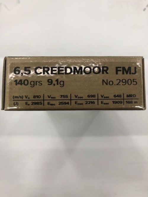 S&B CARICHE 6,5 CREEDMOOR FMJ 140GR