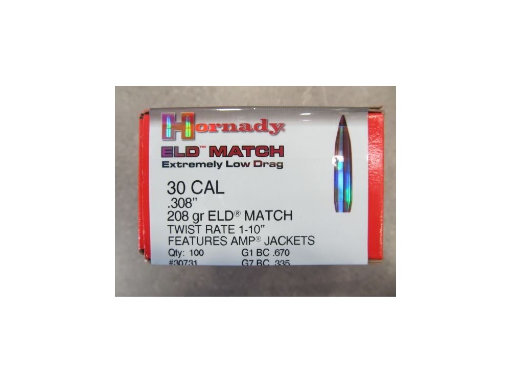 HORNADY PALLE C30 ELD MATCH 208GR