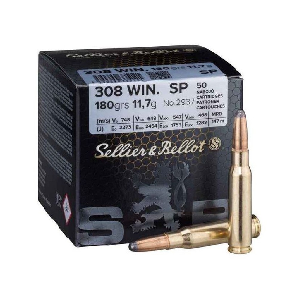 S&B CARICHE 308 WIN SP 180 GR