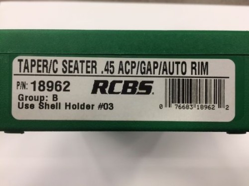 RCBS TAPER CRIMP 45 ACP
