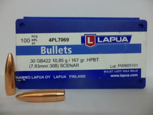 LAPUA PALLE CAL30 167GR SCENAR