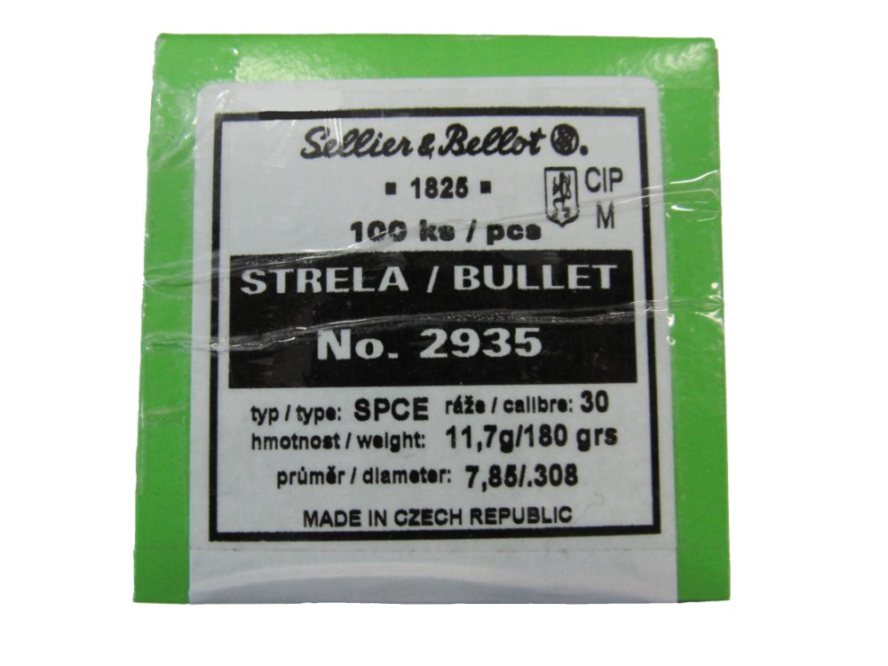SELLIER &B PALLE CAL 30 GR180 SPCE