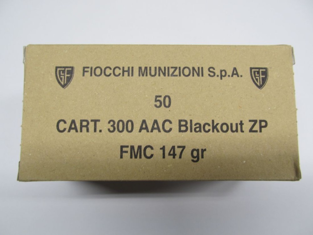 FIOCCHI CARICHE 300 AAC 147 GR FMJ