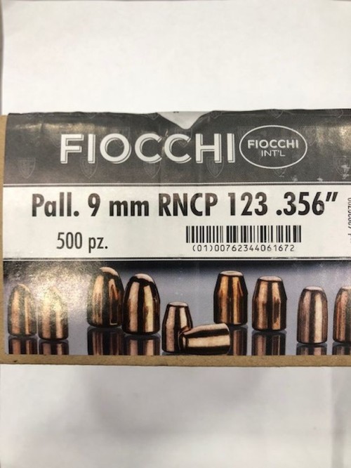 FIOCCHI PALLE RAMATE 9MM RNCP GR123