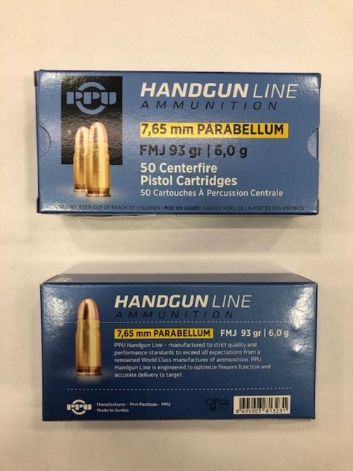 PPU CARICHE 7,65 PARA 93 GR QT 50