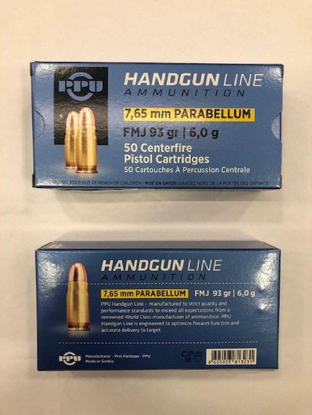 PPU CARICHE 7,65 PARA 93 GR QT 50