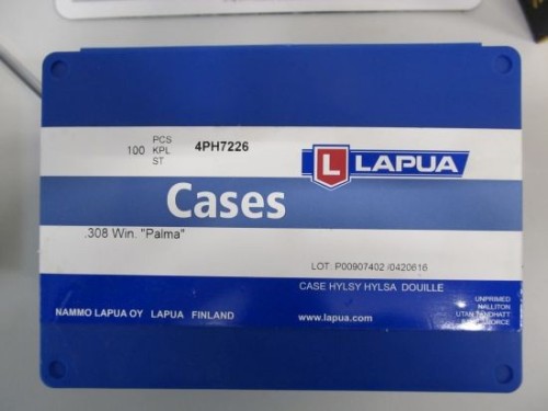 LAPUA BOSSOLI 308 WIN PALMA