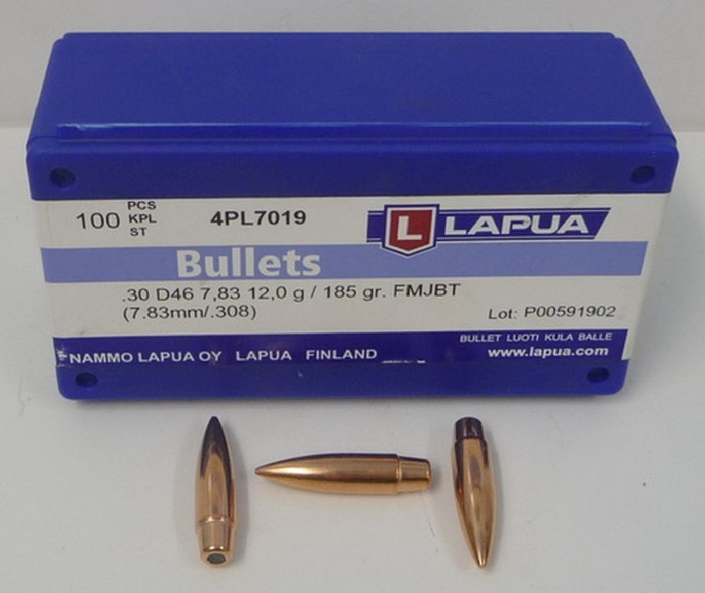LAPUA PALLE CAL30 185GR FMJBT