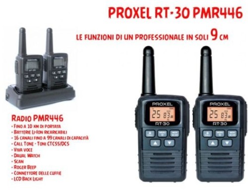 PROXEL RT30 PMR446 COPPIA DI RADIO
