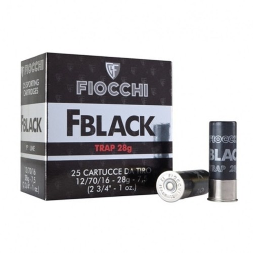 FIOCCHI CART FBLACK C12 TRAP 7 1/2