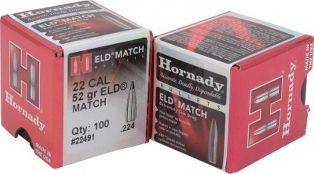 HORNADY PALLE CAL 22 ELD MATCH 52GR