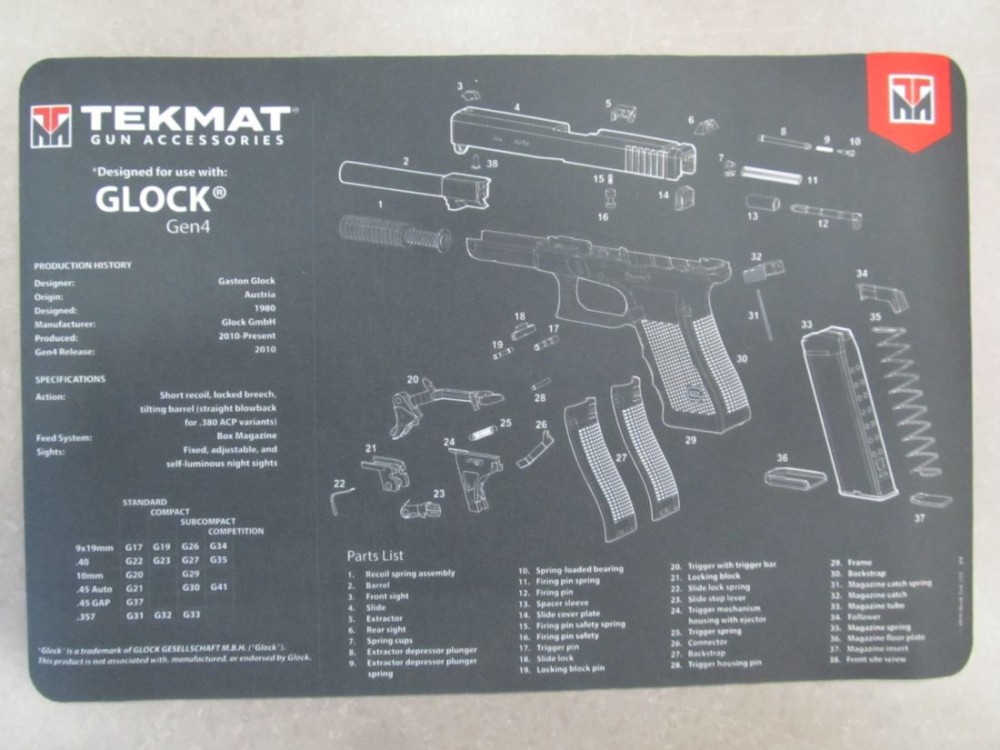 TEKMAT TAPPETINO DA BANCO GLOCK