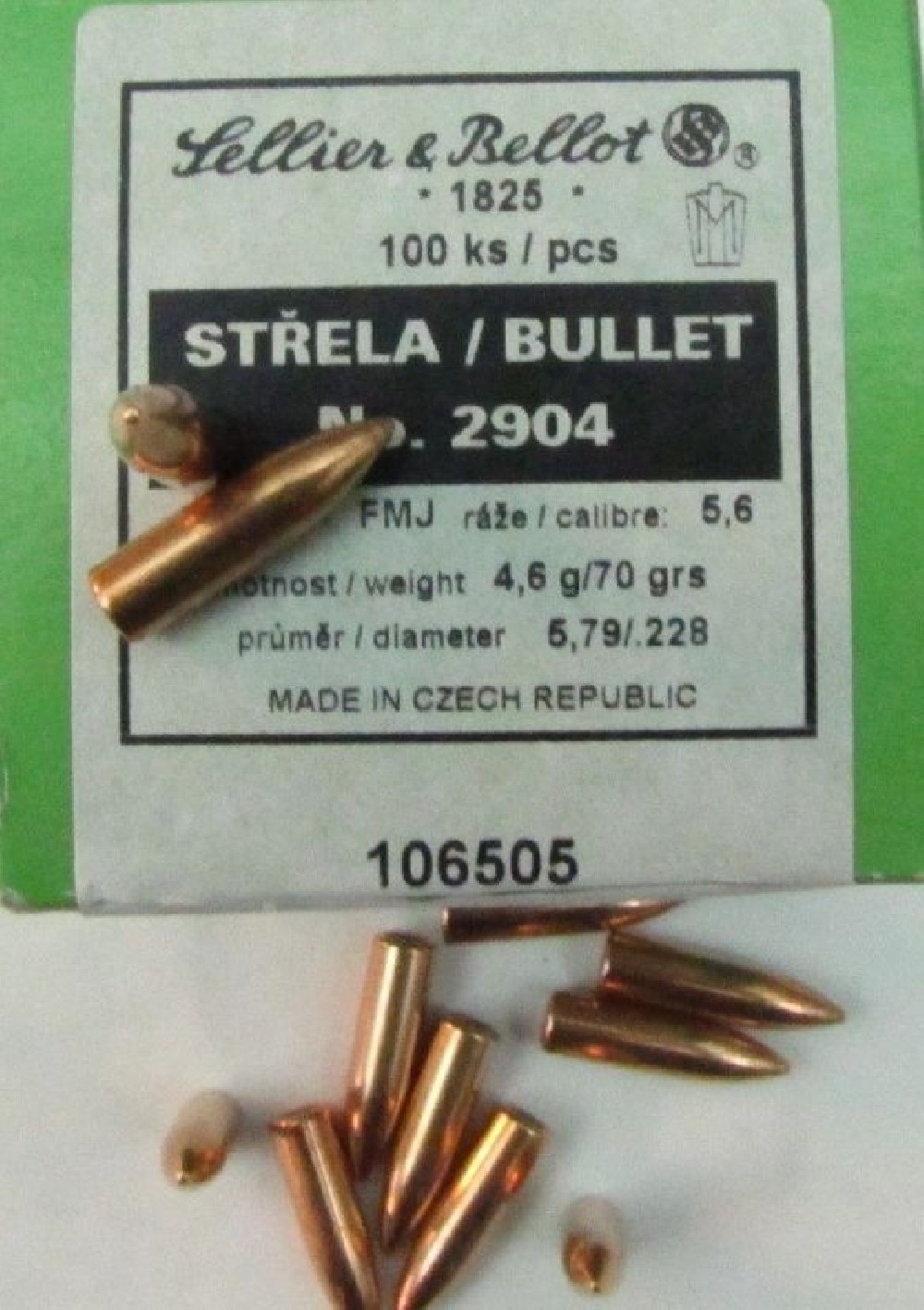 SELLIER &B PALLE C22 GR70 FMJ