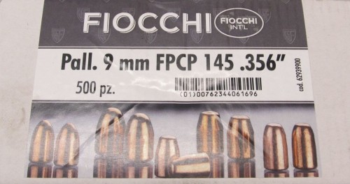 FIOCCHI PALLE RAMATE 9MM 356 GR145