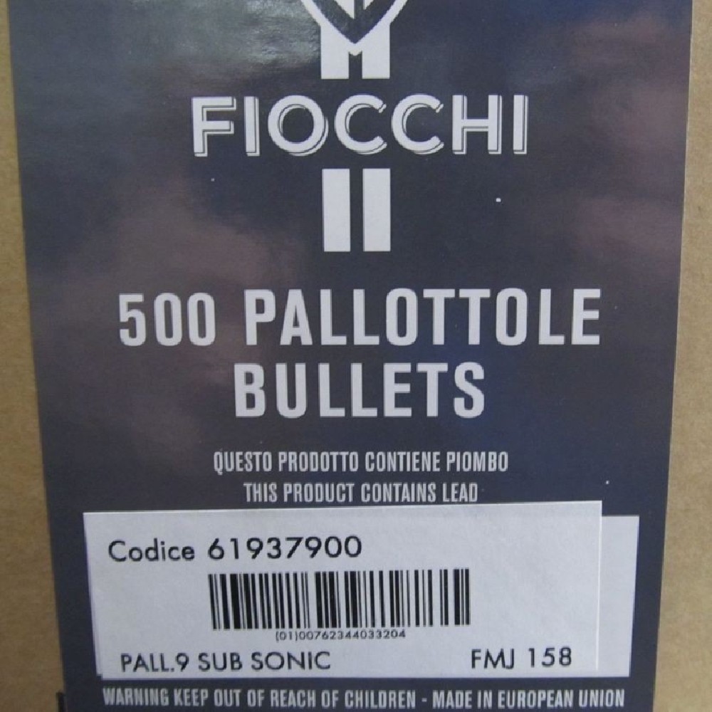 FIOCCHI PALLE BLIND 9MM SUBSONIC