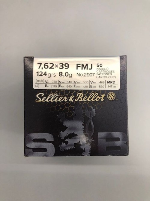 S&B CARICHE C 7,62X39 GR 124 QT 50