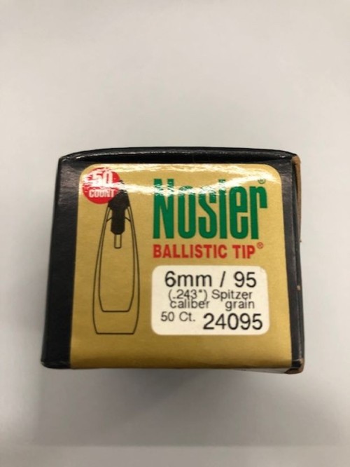 NOSLER BALLISTIC TIP 6MM 95GR QT50