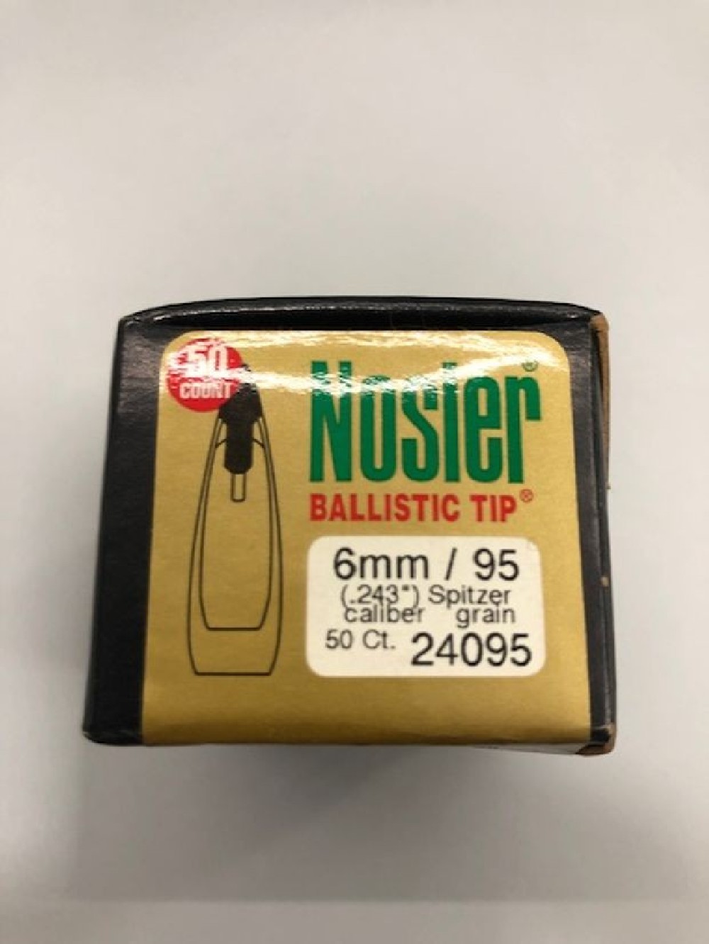 NOSLER BALLISTIC TIP 6MM 95GR QT50