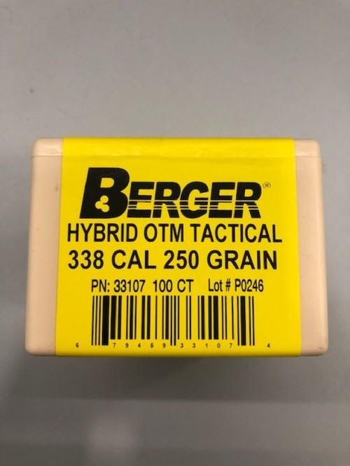 BERGER PALLE CAL 338 GR 250 HYBRID