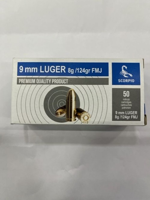 SCORPIO CARICHE 9LUGER 124 GR