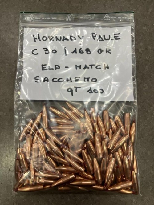 HORNADY PALLE CAL30 ELD M 168 GR